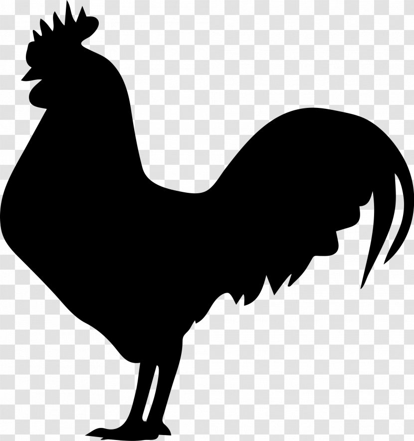 Chicken Rooster Silhouette Clip Art - Phasianidae Transparent PNG