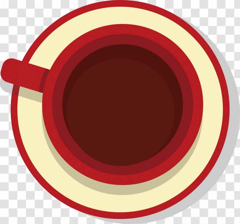 Coffee Cup Cafe Red Clip Art - Vector Transparent PNG