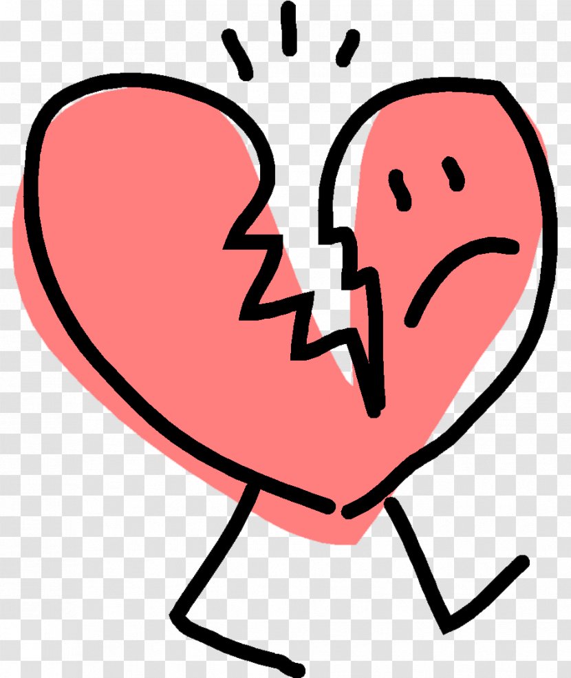 Broken Heart Clip Art - Silhouette Transparent PNG