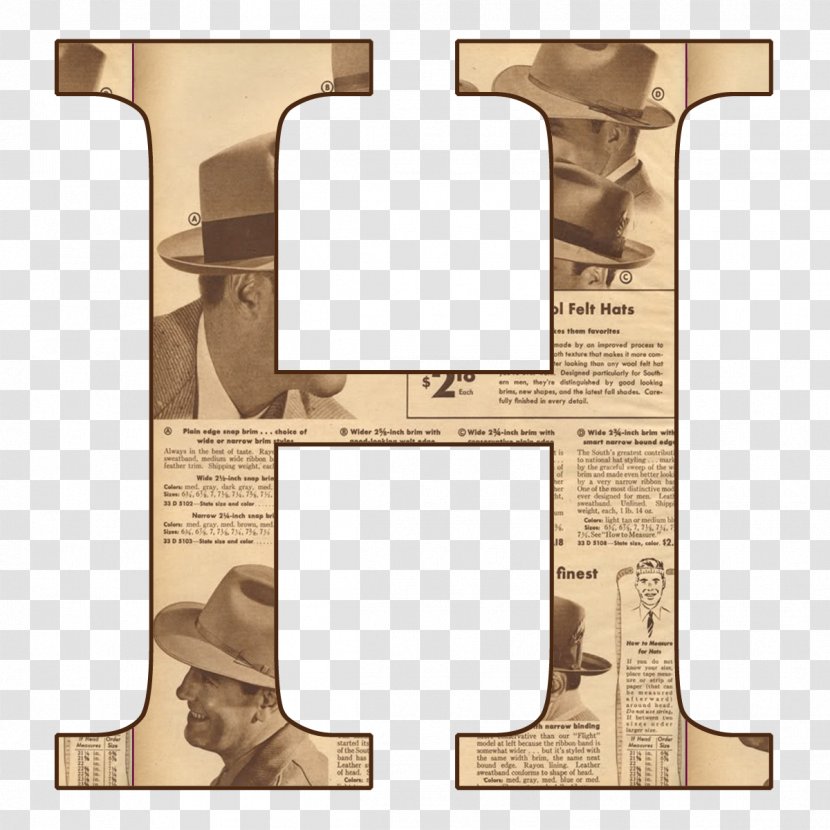 Letter Alphabet Newspaper - Scrapbooking - H Transparent PNG