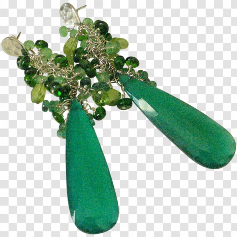 Earring Diopside Gemstone Emerald Jewellery - Handmade Jewelry Transparent PNG