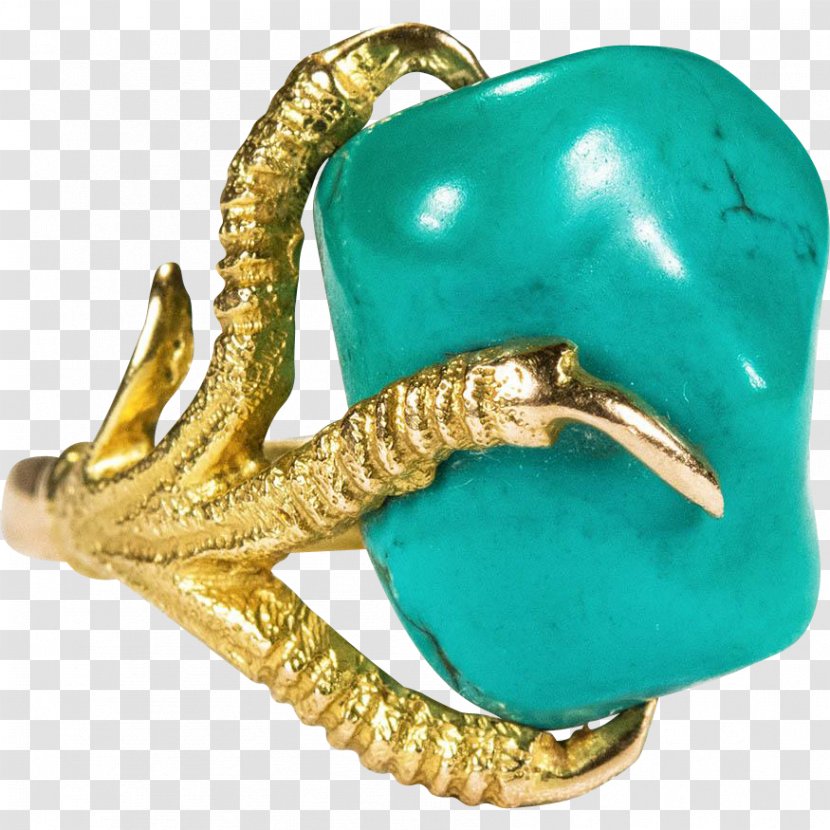 Turquoise Ring Gold Nugget Diamond - Gemstone Transparent PNG