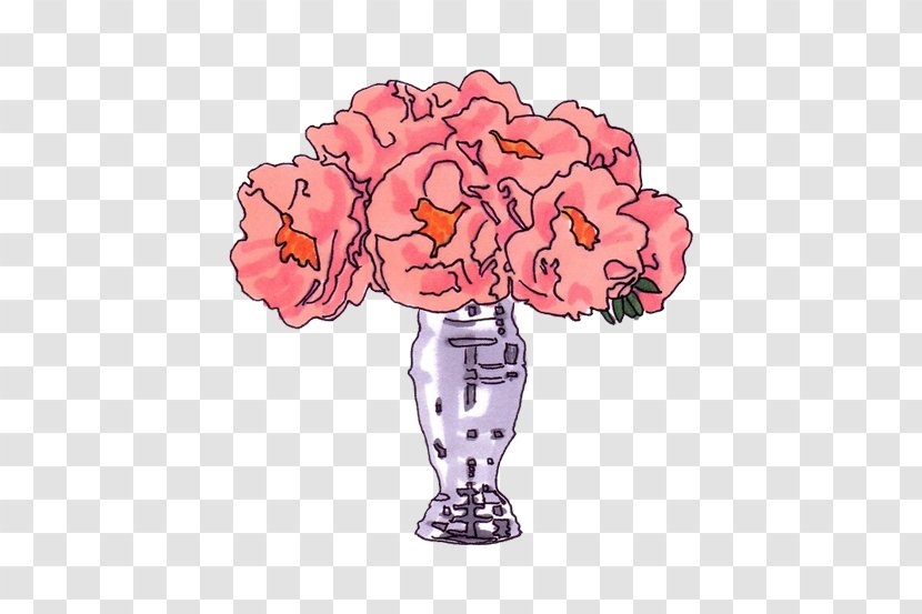 Crosby, Stills & Nash Our House Floral Design Crazy Little Thing Called Love Illustration - Pink - Vase Transparent PNG