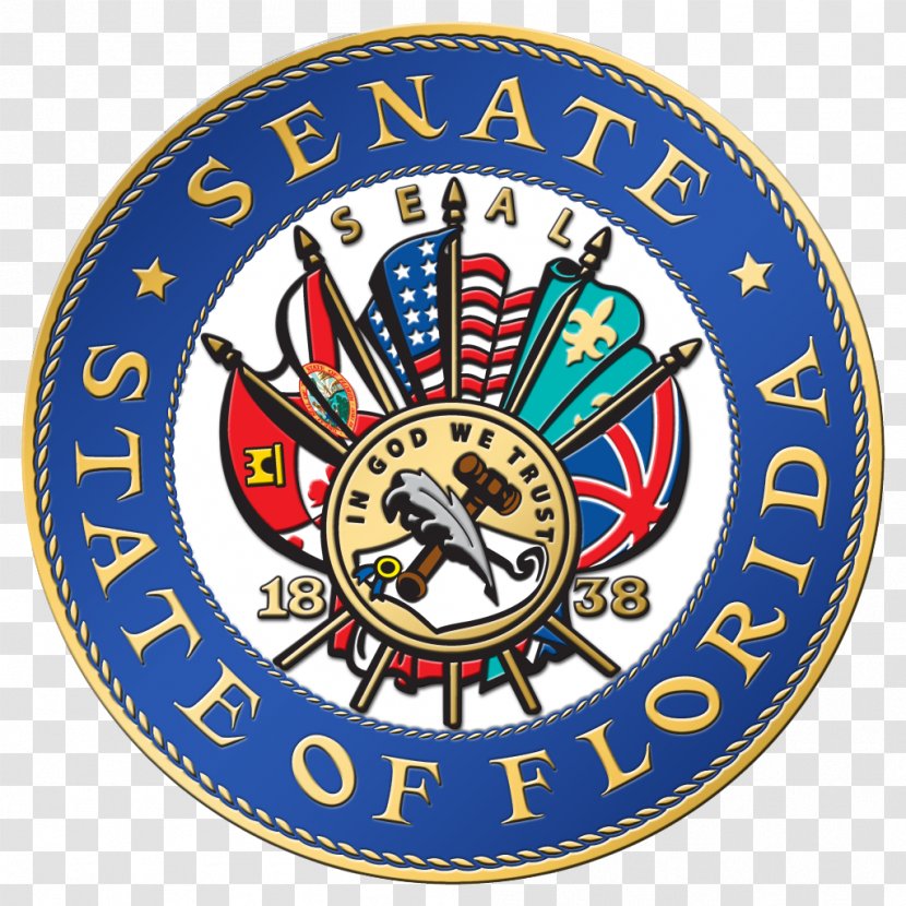 Florida Senate Seal Of The United States Modern Display Confederate Flag - America - Parliament Transparent PNG