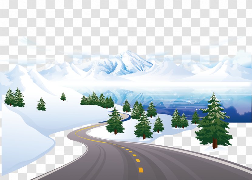 Royalty-free Snow Clip Art - Royaltyfree - Road Transparent PNG