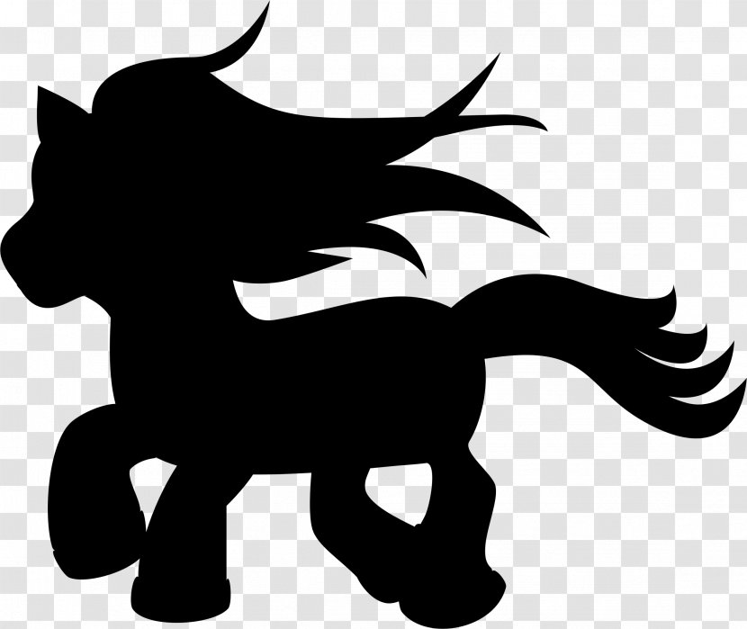 Pony Horse Silhouette Clip Art - Monochrome - Silhouettes Transparent PNG