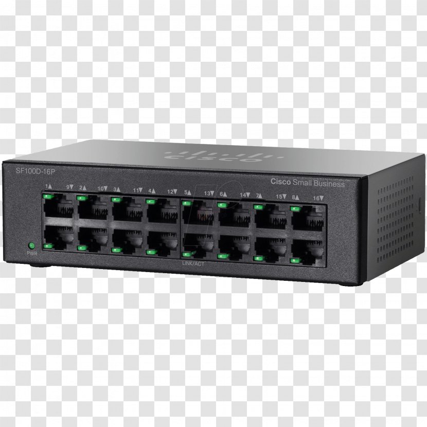 Network Switch Cisco Systems SF110D-16HP Ethernet SF110D-16HP-NA Catalyst Computer Transparent PNG