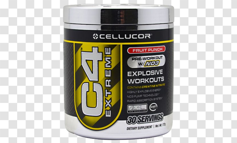 Dietary Supplement Cellucor C4 Extreme Energy Original Pre-workout - Creatine - Explosión Transparent PNG