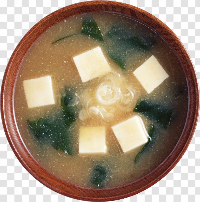Miso Soup Japanese Cuisine Kombu - Vegetarian Food Transparent PNG