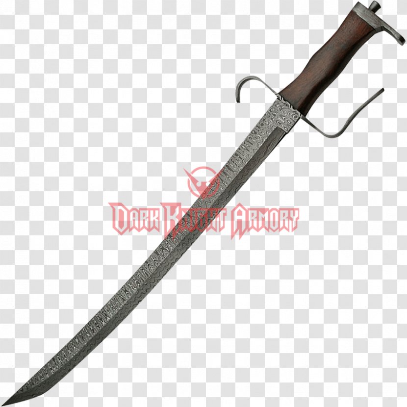 Knife Sword Cutlass Damascus Steel Sabre - Hilt Transparent PNG