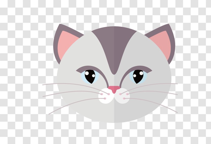 Cat Cartoon Illustration - Flower - Grey Face Transparent PNG