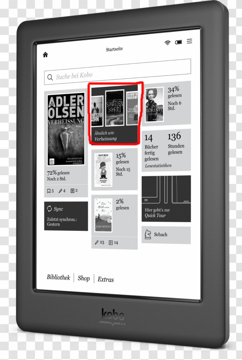 Kobo Glo Touch Aura EReader E-Readers - Ebook - Book Transparent PNG