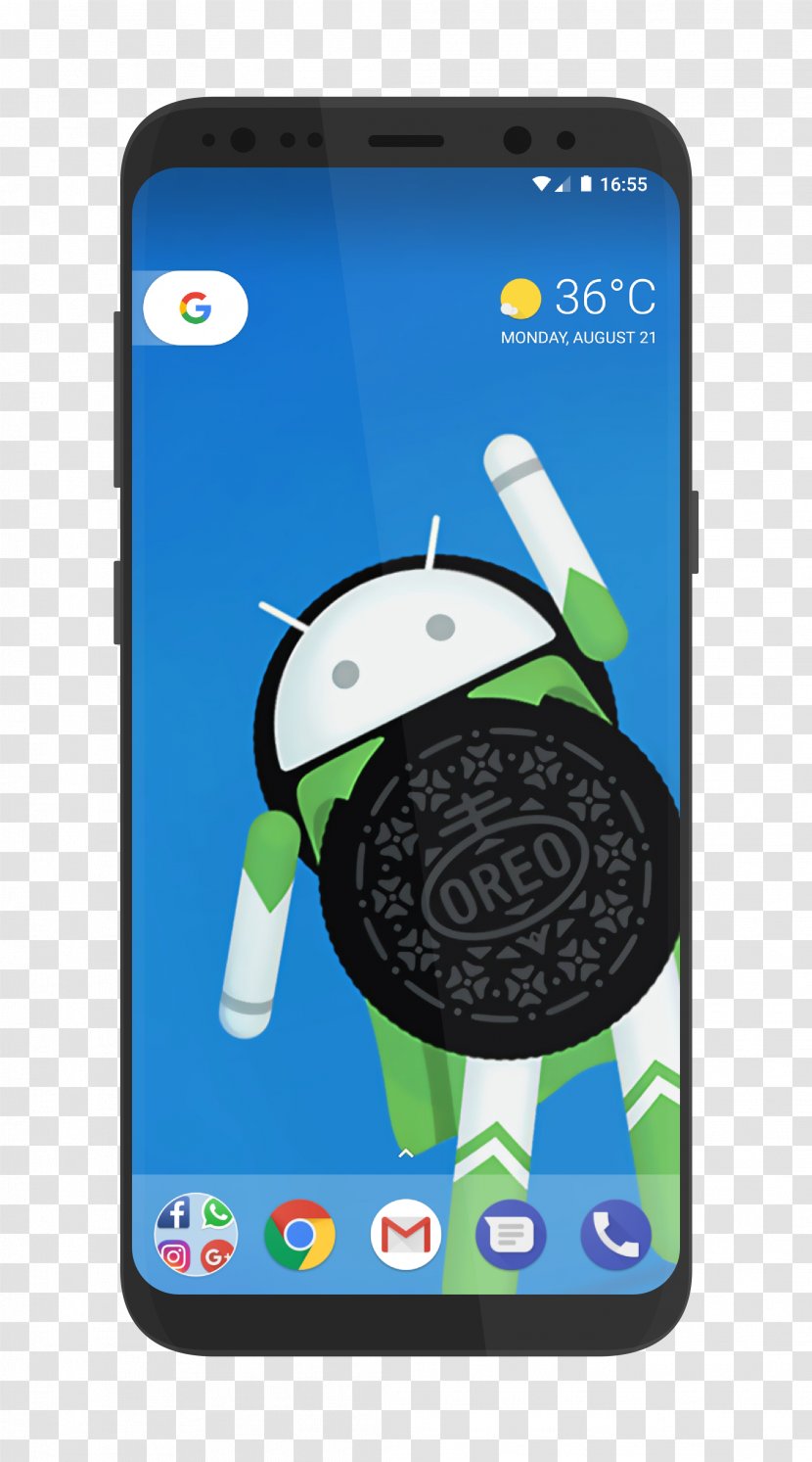 Android Oreo Smartphone Desktop Wallpaper Transparent PNG