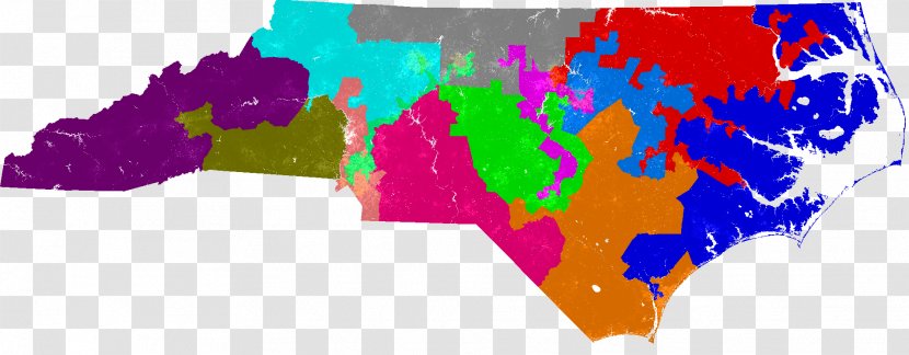 North Carolina's Congressional Districts Raised-relief Map Terrain Cartography - World Transparent PNG