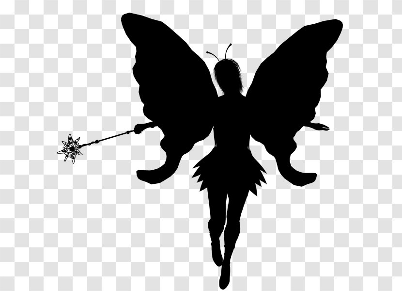 Silhouette Fairy Clip Art - Stencil - Cathedral Window Transparent PNG