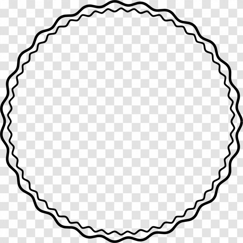 Borders And Frames Clip Art - Black White - Circular Border Transparent PNG