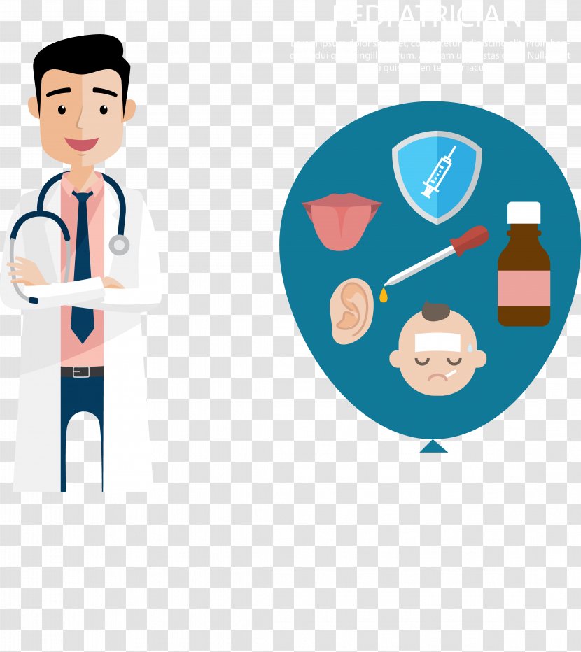 Cartoon Pediatrics Physician - Stethoscope - Doctor Material Transparent PNG