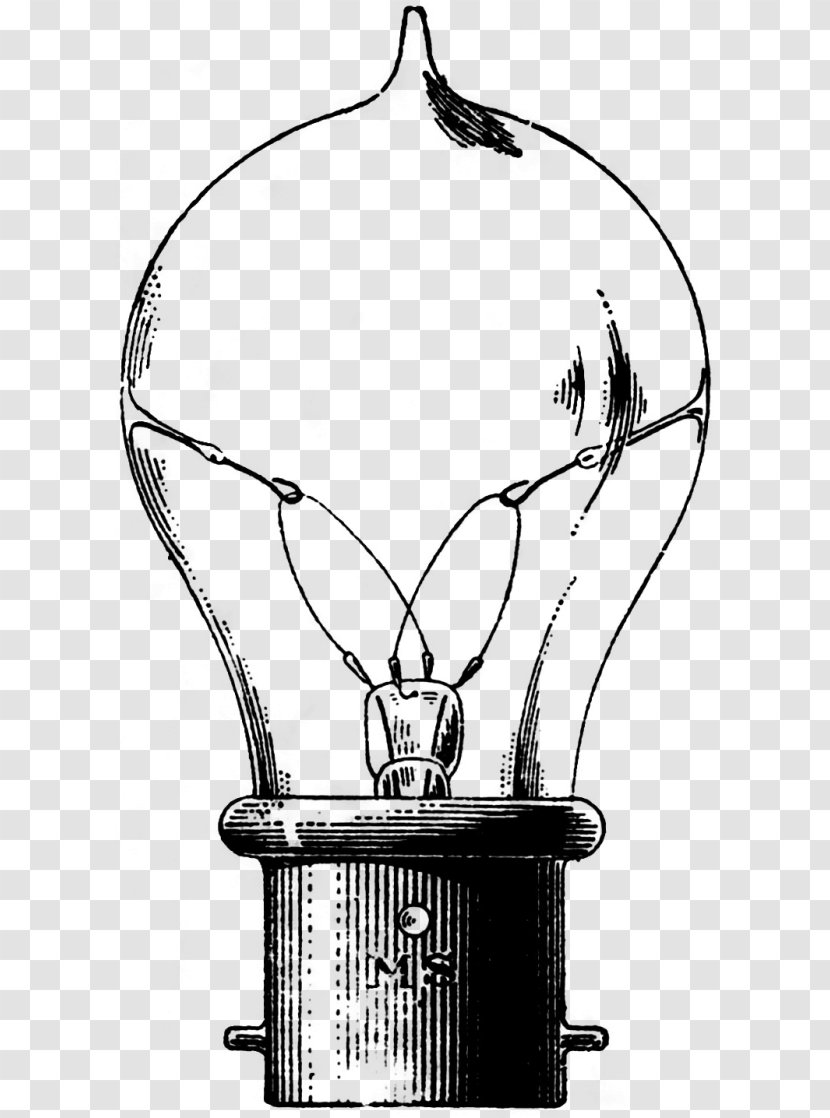 Incandescent Light Bulb Drawing Lamp Edison - Thomas Transparent PNG