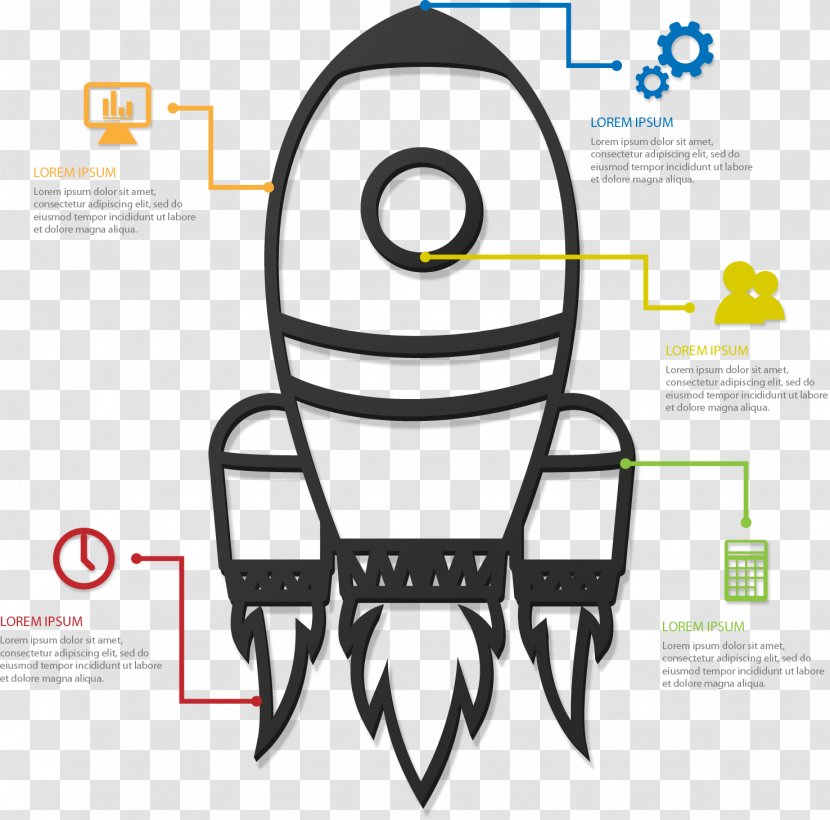 Infographic Rocket - Logo - Vector Marketing Aircraft Material Transparent PNG