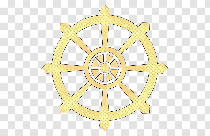 Buddhism Yellow - Sticker - Wheel Transparent PNG