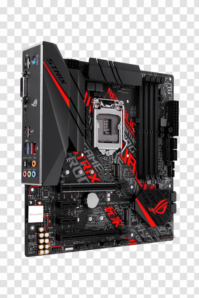 Intel LGA 1151 MicroATX ASUS TUF B360M-PLUS GAMING Motherboard - Computer Case Transparent PNG