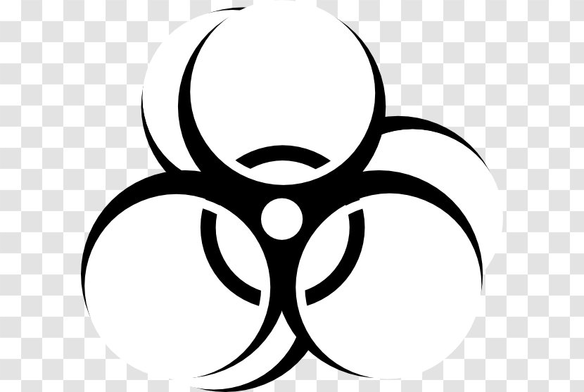 Biological Hazard Symbol Clip Art - Monochrome Photography - Cool Biohazard Symbols Transparent PNG
