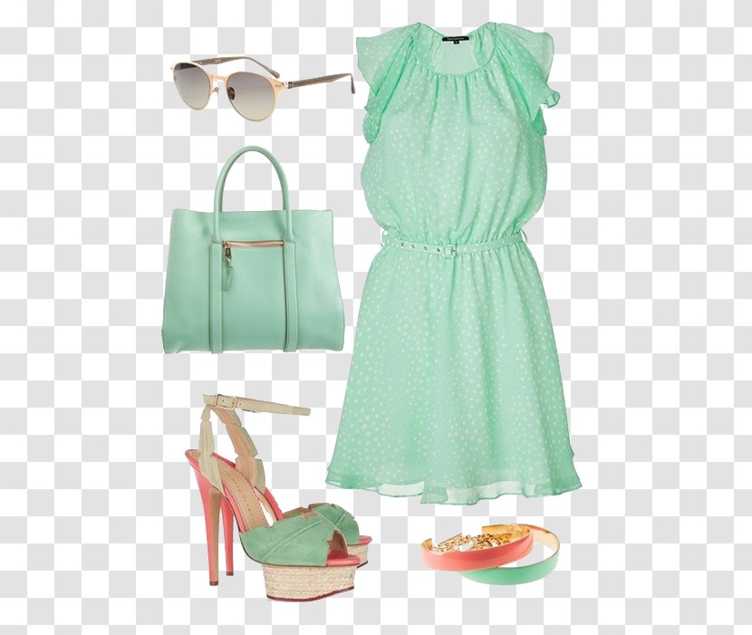 Dress Clothing Waist Fashion Footwear - Mint Green Was Thin Transparent PNG