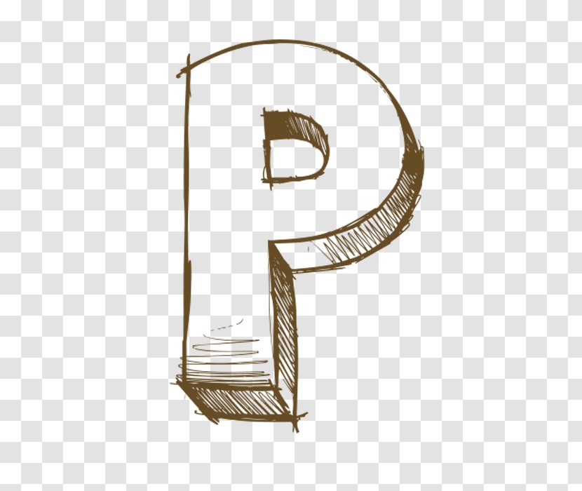 P Letter À - Drawing - Hand Painted Letters Transparent PNG