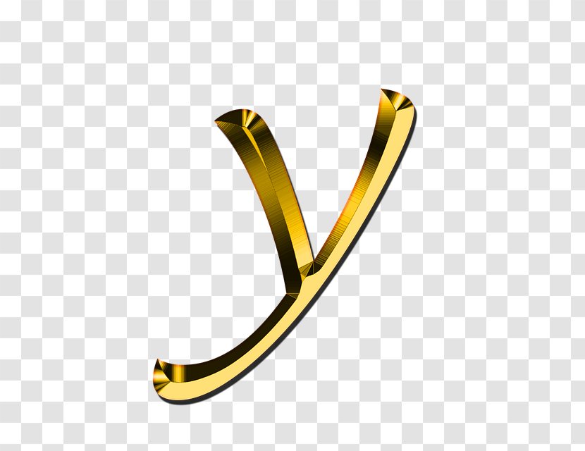 Letter Case Y Alphabet Font - Material - Gold Transparent PNG