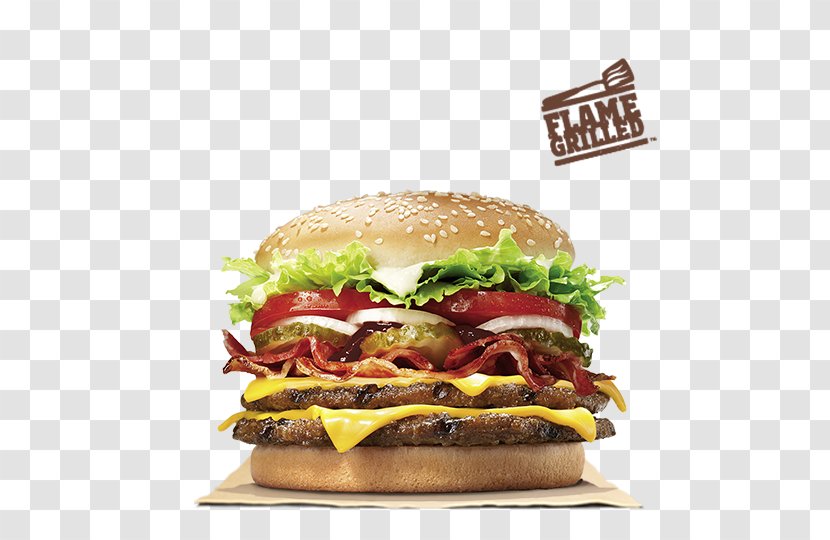 Whopper Hamburger Cheeseburger Bacon Burger King - Finger Food - Western Fast Transparent PNG
