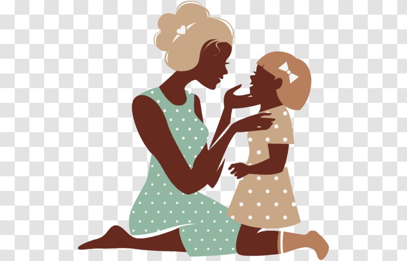 Mother Child Daughter Illustration Image - Heart Transparent PNG
