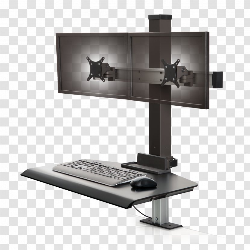 Sit-stand Desk Standing Computer Monitors Multi-monitor - Liquidcrystal Display Transparent PNG