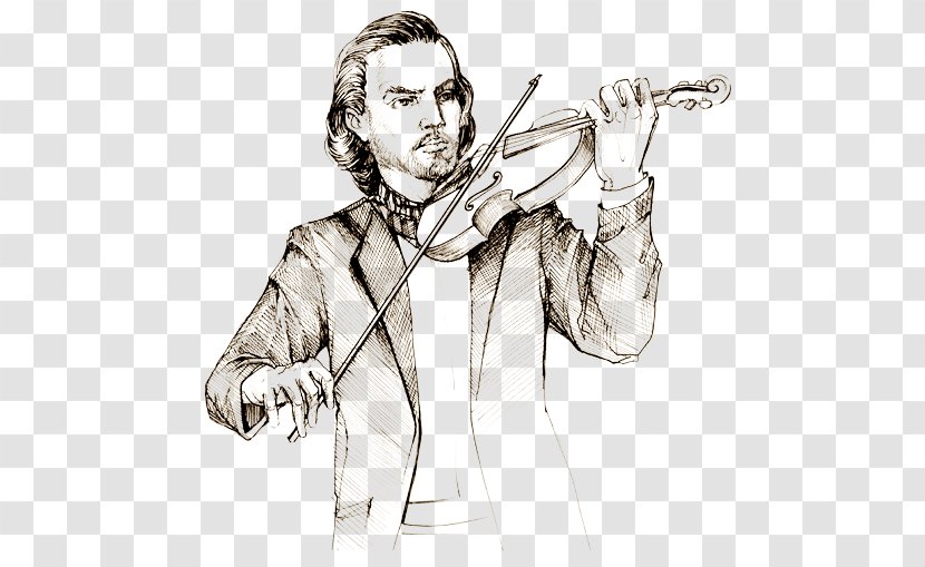 Sketch Drawing Violin Illustration Line Art - String Instrument - Is David Garrett Violinist Married Transparent PNG