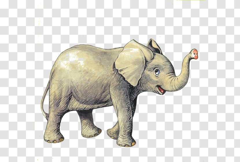African Elephant Indian Watercolor Painting - Mammal Transparent PNG