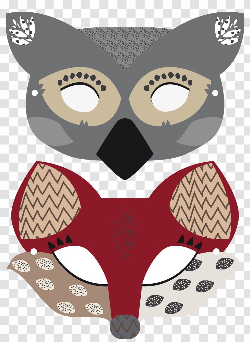 Animal Mask Carnival Dog Costume - Fox - Masquerade Transparent PNG