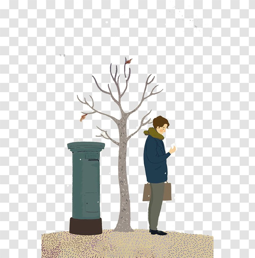 Cartoon - Search Engine - Boys And Dead Trees In Winter Transparent PNG