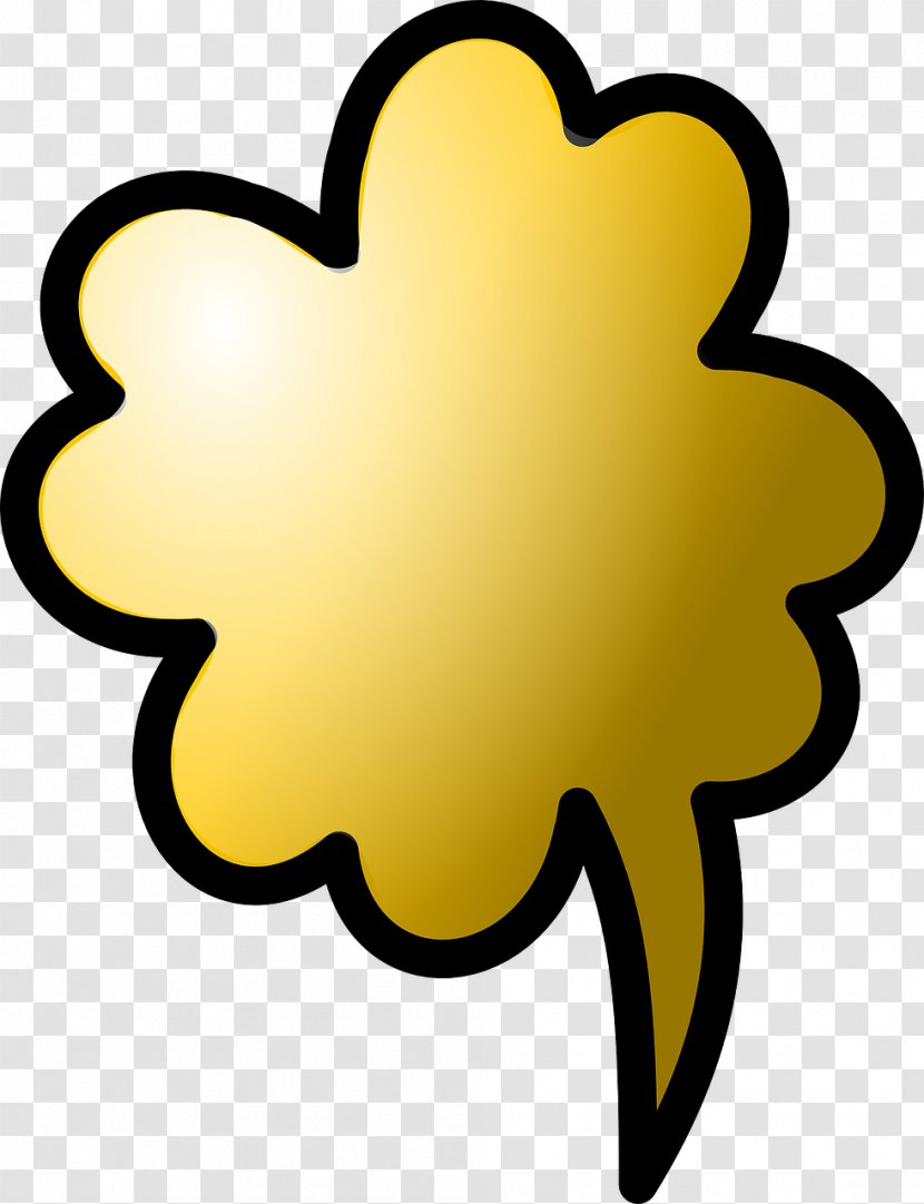 Speech Balloon Clip Art - Yellow - Cloud Transparent PNG