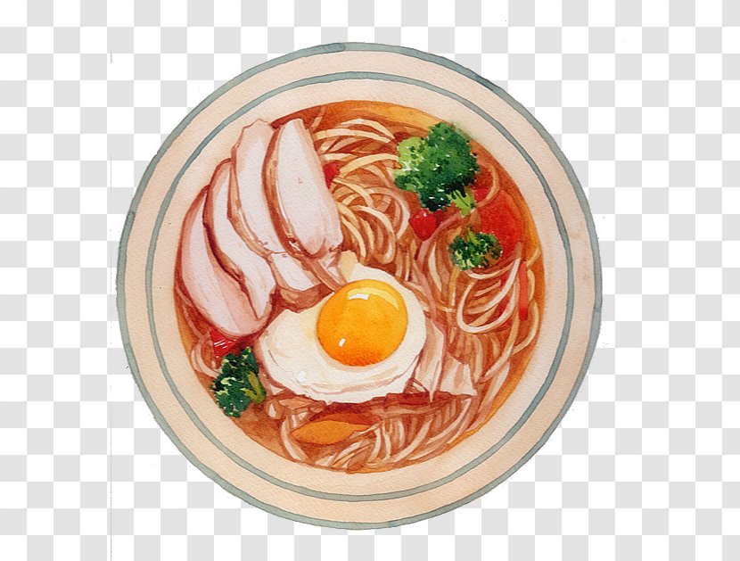 Ramen Japanese Cuisine Hot Dry Noodles Beef Noodle Soup - Saimin Food - Egg Bacon Bowl Surface Transparent PNG