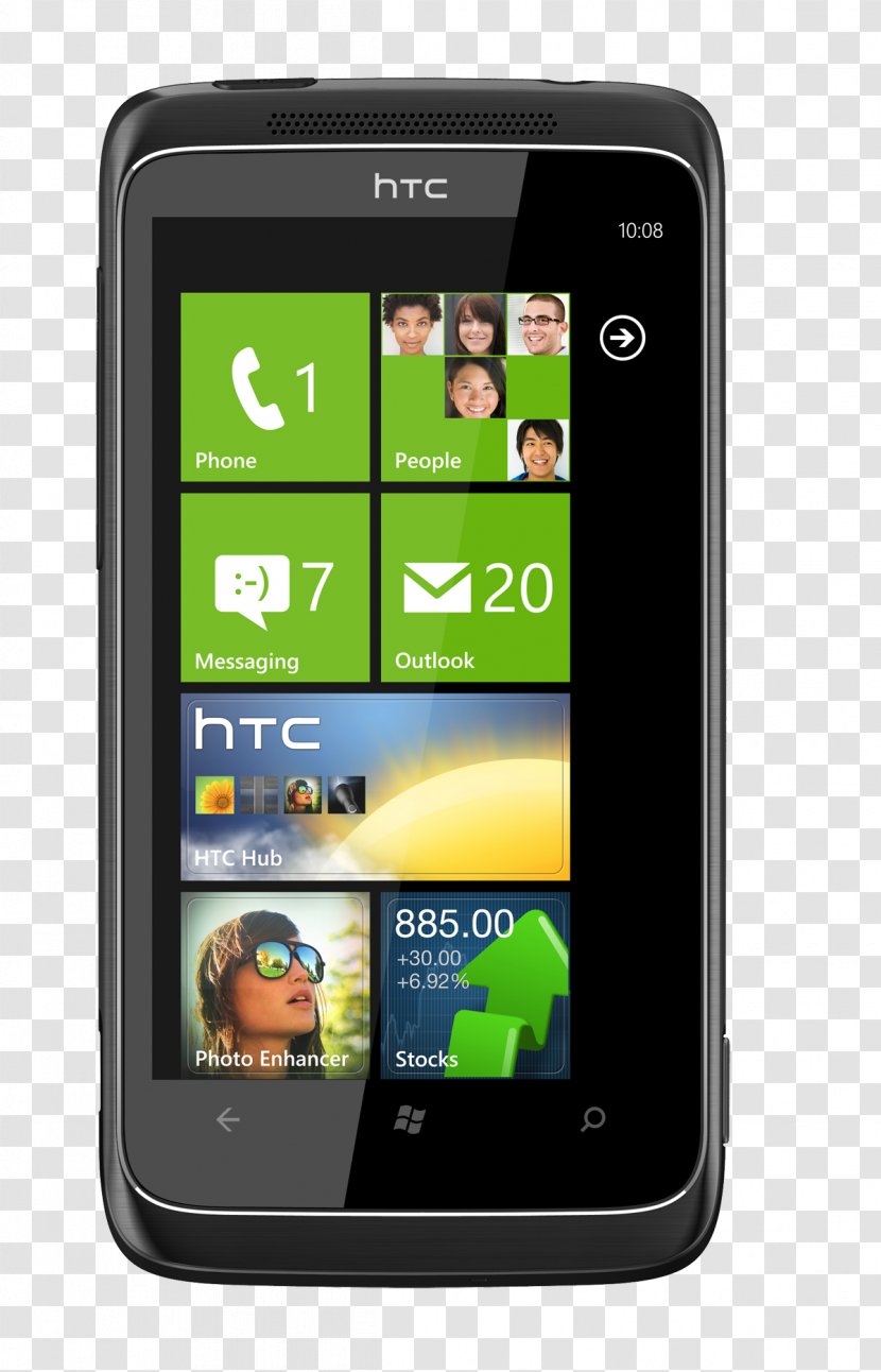 HTC 7 Trophy Mozart One HD7 Surround - Htc - Smartphone Transparent PNG