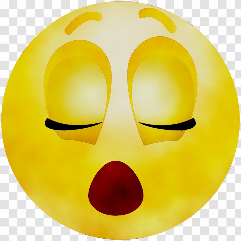 Smiley Emoticon Clip Art Image - Yellow - Sleep Transparent PNG