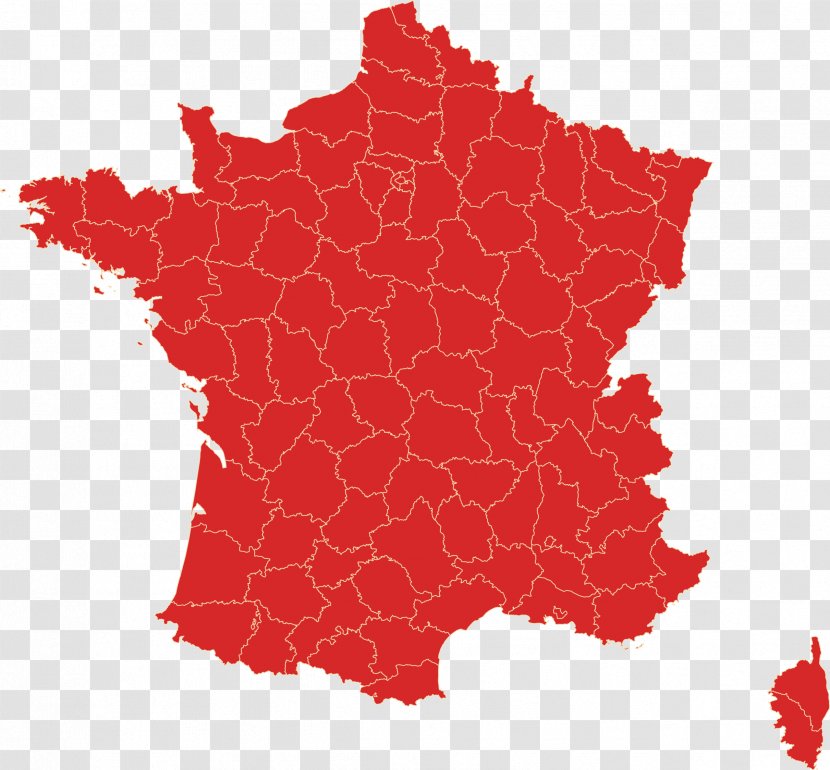 France Blank Map Geography - Choropleth Transparent PNG