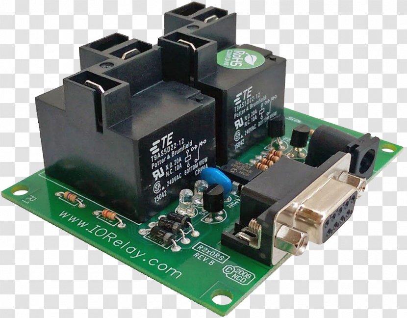 Microcontroller Relay RS-232 Serial Port Electrical Switches - Computer Transparent PNG