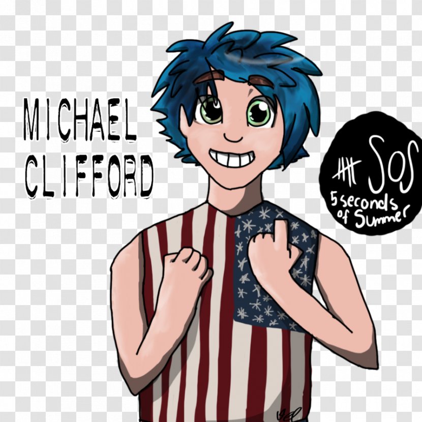 5 Seconds Of Summer Drawing Cartoon Clip Art - Watercolor - Clifford Transparent PNG