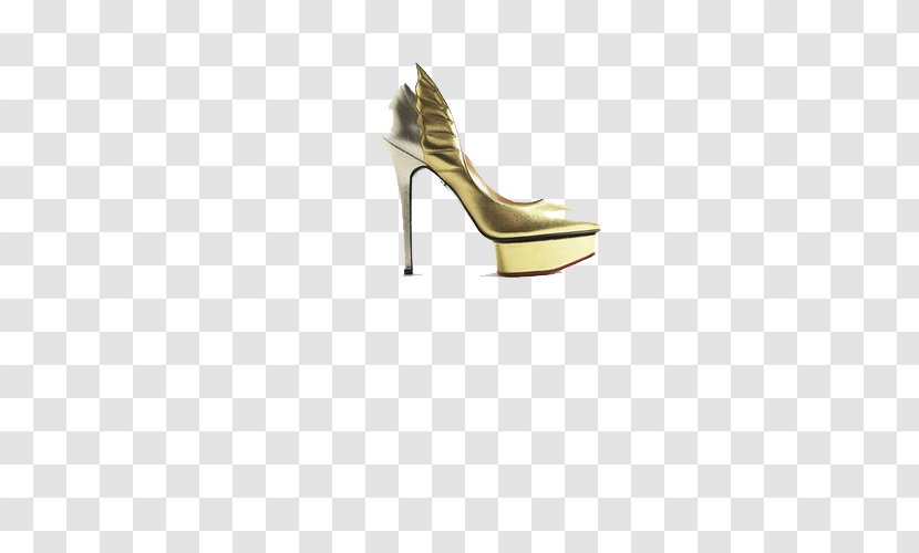 Court Shoe Sandal High-heeled Footwear - Golden Shoes Transparent PNG