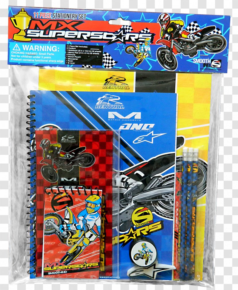 Stationery Smooth Industries Dirt Bike Industry School Supplies - Toy - Set Transparent PNG