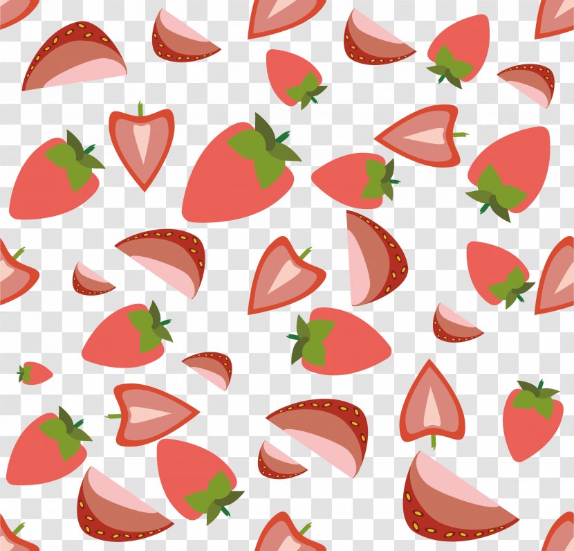 Strawberry Aedmaasikas Fruit - Petal - Cartoon Pink Pattern Transparent PNG