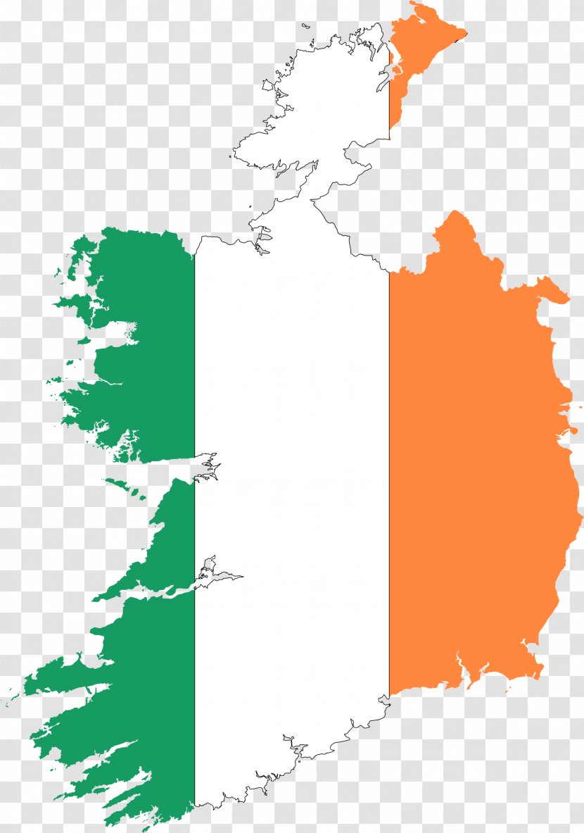 Flag Of Ireland World Map - Vector - Irish Transparent PNG