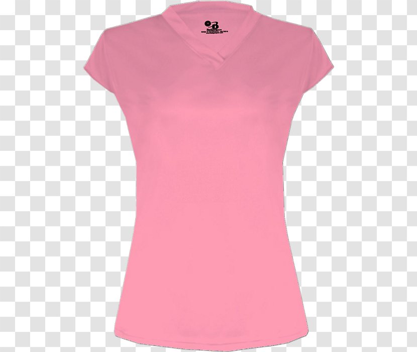 T-shirt Blouse Neck Sleeve - Pink M Transparent PNG