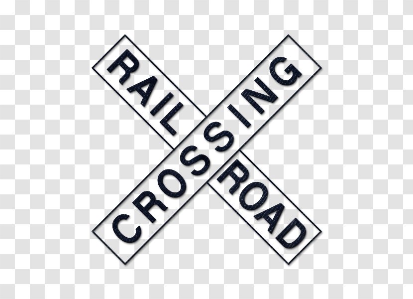 Rail Transport Level Crossing Train Crossbuck Sign - Railroad Tracks Transparent PNG