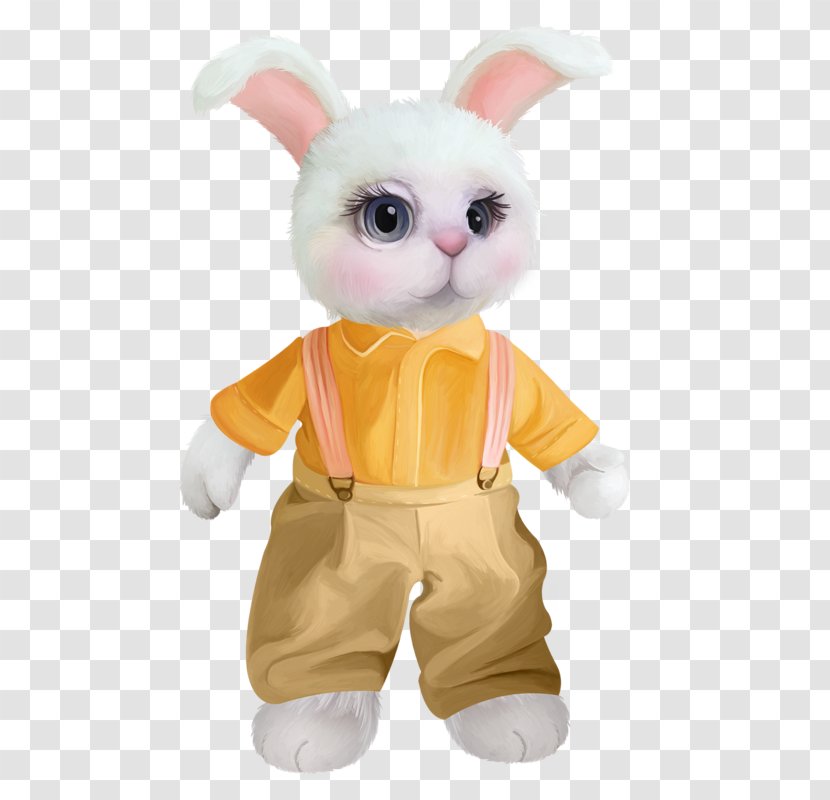 Easter Bunny Little White Rabbit Stuffed Toy - Cute Transparent PNG